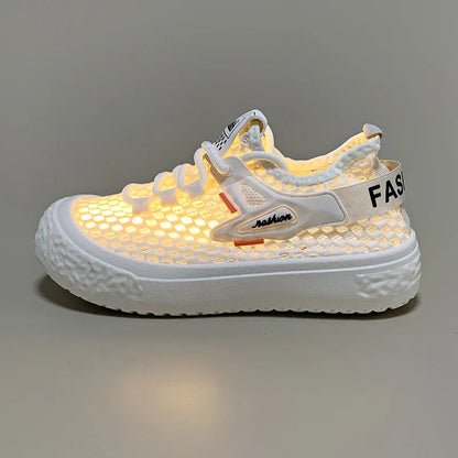 Shoes Woman 2025 Outdoor Casual Sports Shoes Hollow Breathable Comfortable Thick Sole Lightweight Mesh Shoes Women's Sneaker