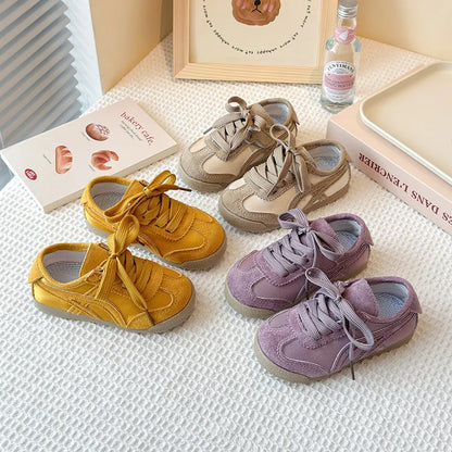 Children's Soft Soled Shoes Summer Spring and Autumn New Korean Version Girls' Retro Sports Shoes Boys' Flat Bottom