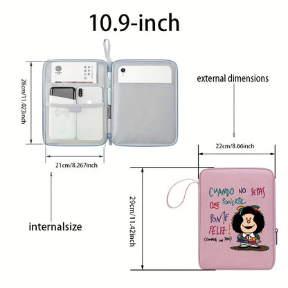 Shockproof Tablet Sleeve for iPad 10.9/12.9inch Tablet Bag Portable Large Capacity Storage Tablet Carrying Case Tech Accessory