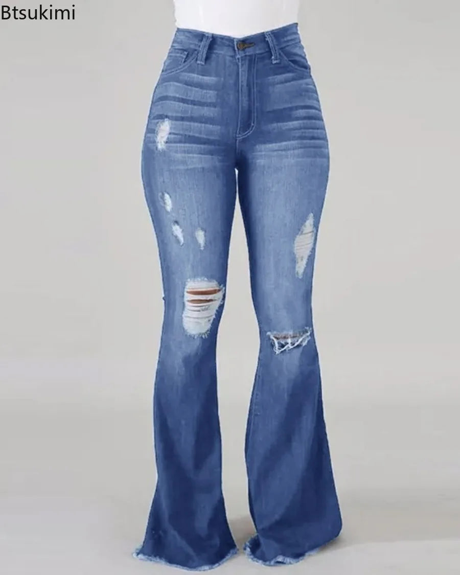 New 2026 Casual Jeans High Waist Jeans for Women Fashion Slim Hip Lift Stretch Denim Pants Street Casual Female Trousers S-3XL