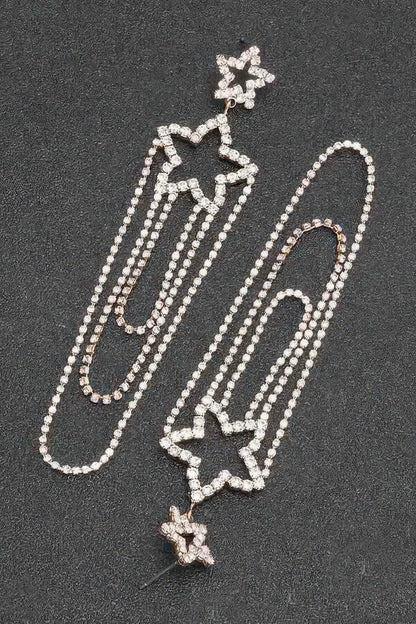 Rhinestone Fringe Earring