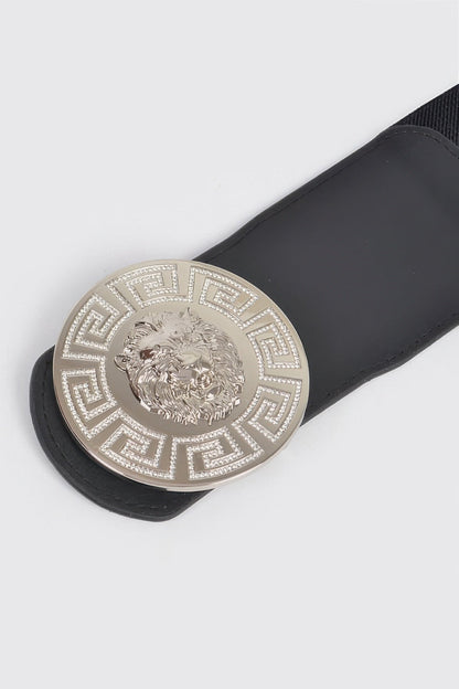 Lion Buckle Elastic Belt