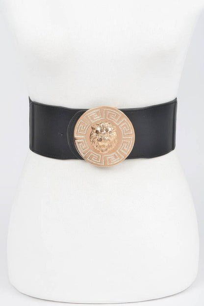 Lion Buckle Elastic Belt