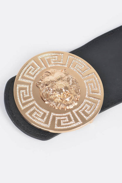 Lion Buckle Elastic Belt