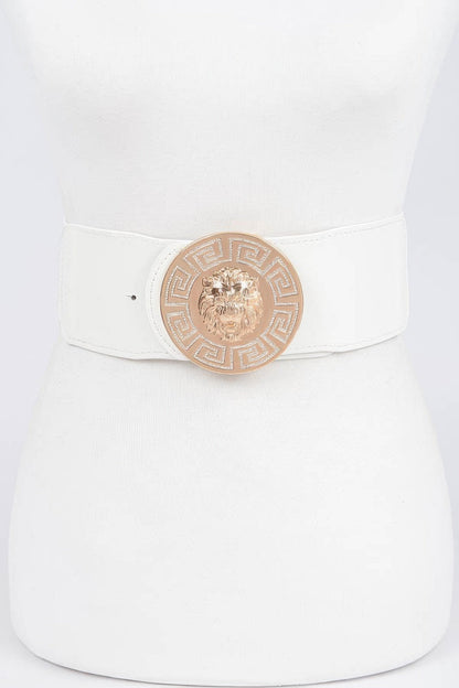 Lion Buckle Elastic Belt