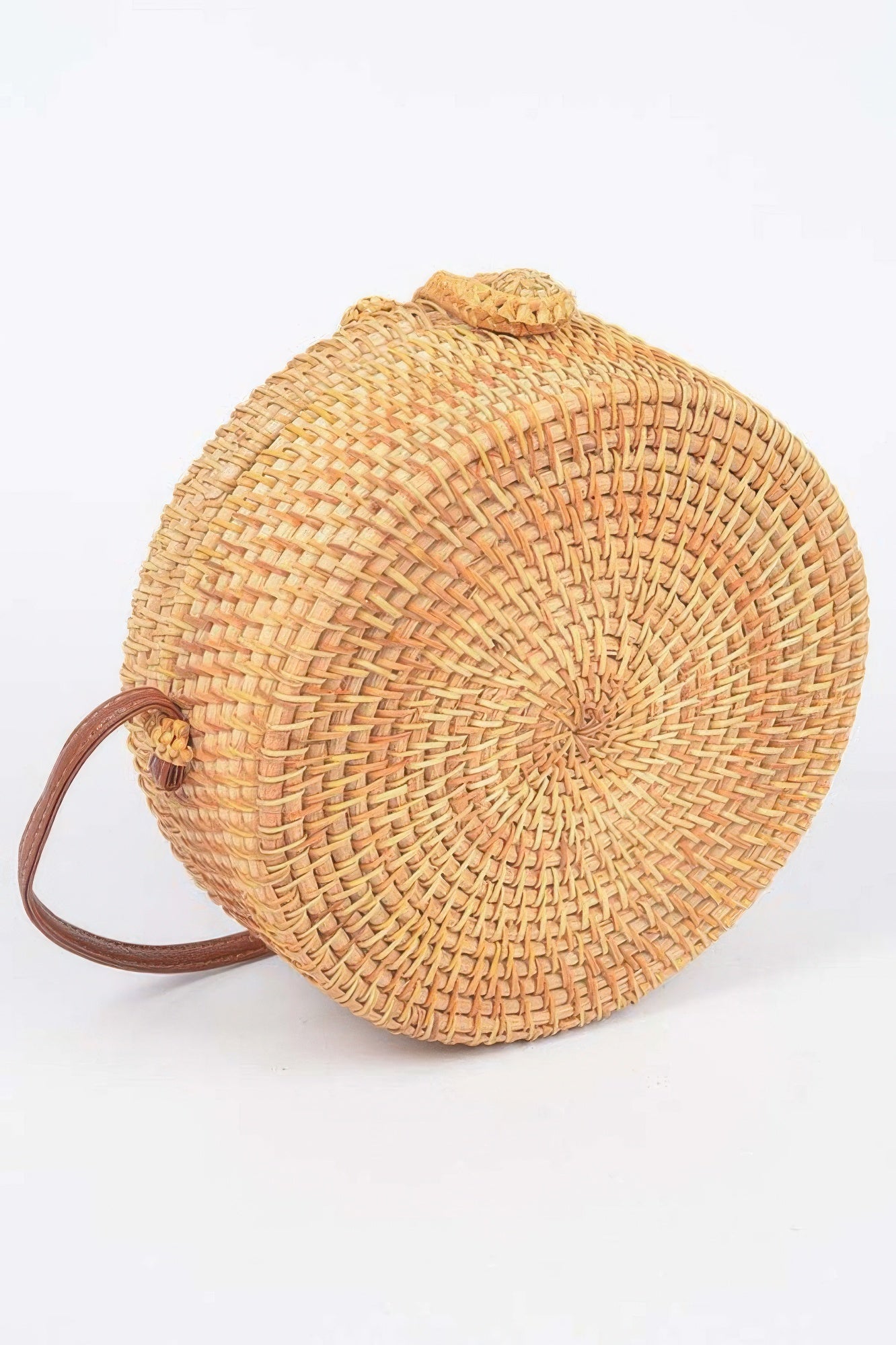 Bamboo Round Crossbody Bag