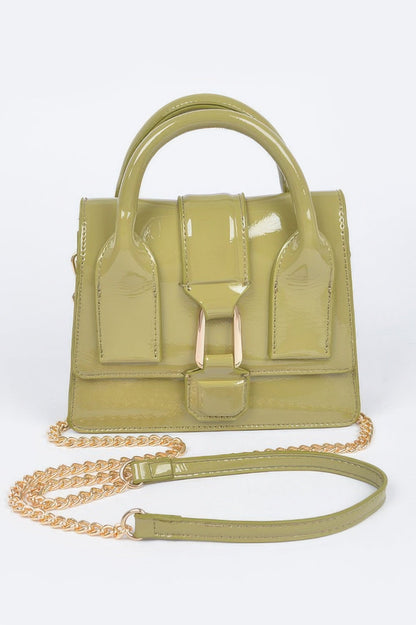 Enamel Top Handle Bag