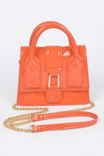 Enamel Top Handle Bag