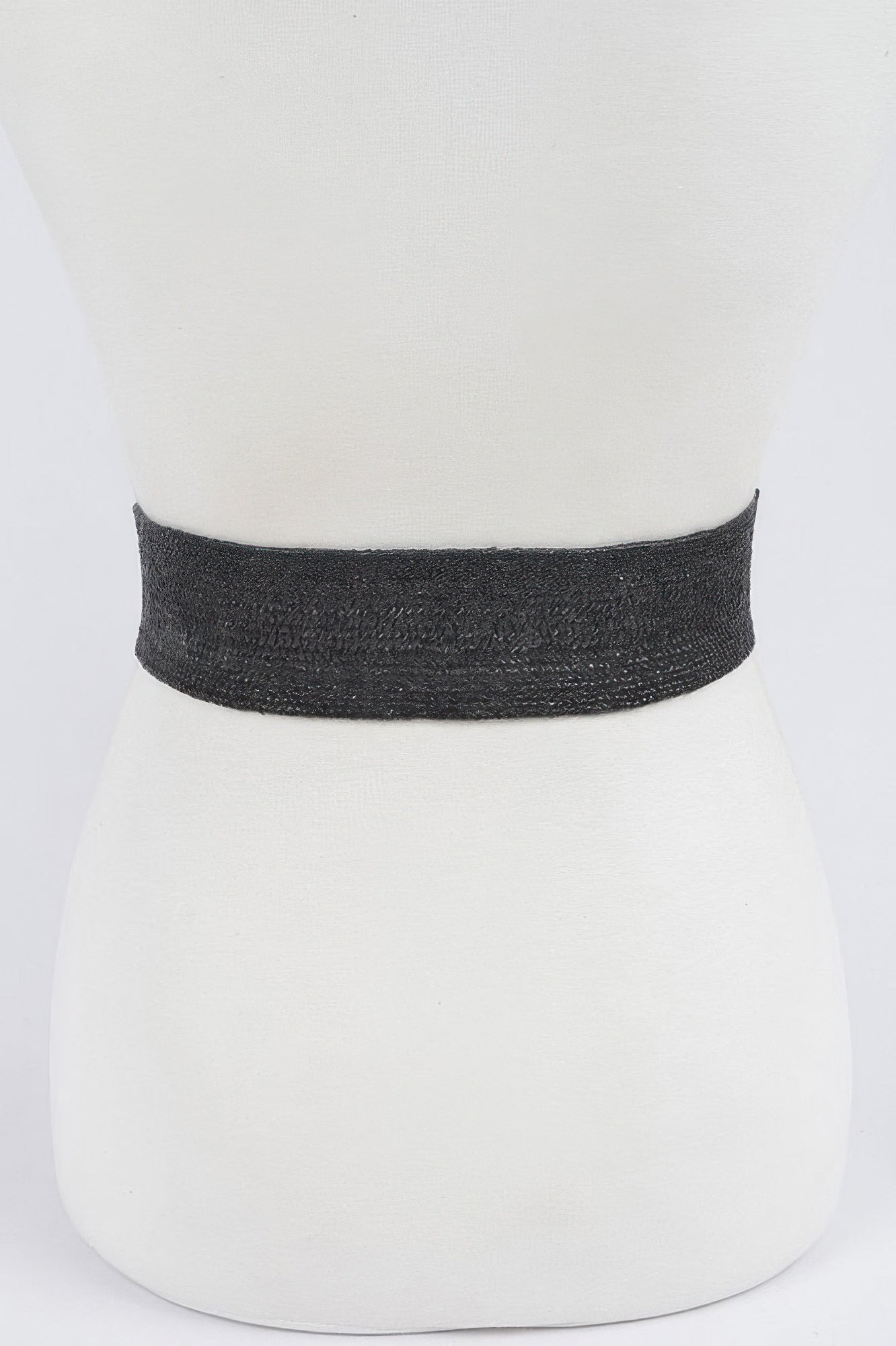Rhinestone Buckle Plus Size Stretch Straw Belt