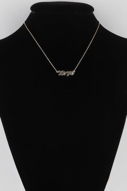Xoxo Script Necklace