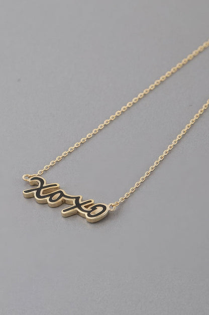 Xoxo Script Necklace