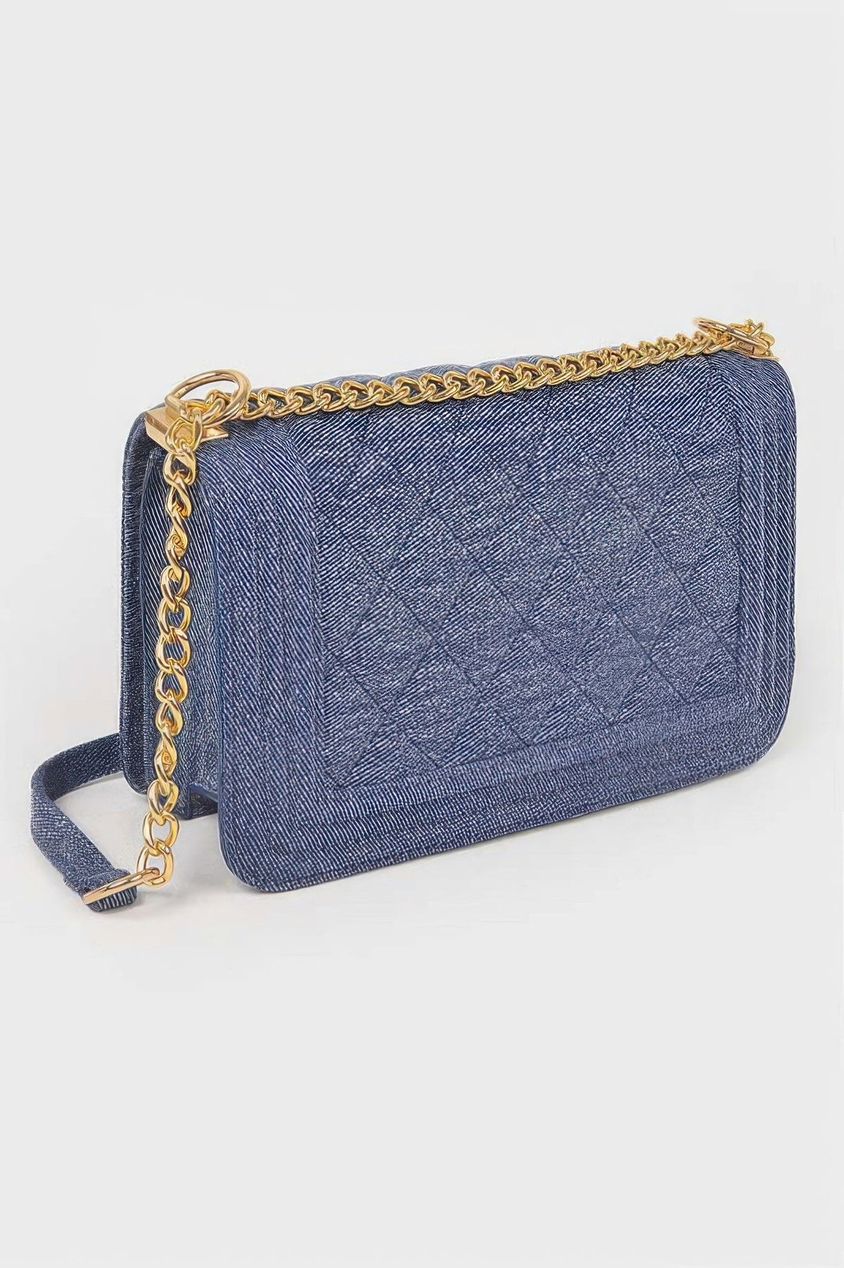 Quilted Denim Shoulder Bag