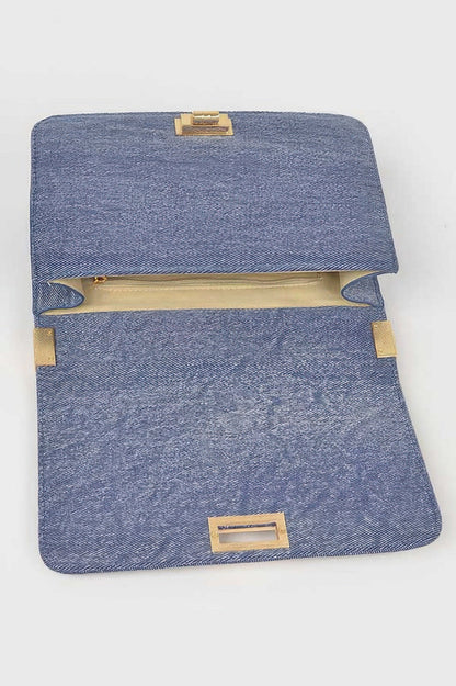 Quilted Denim Shoulder Bag