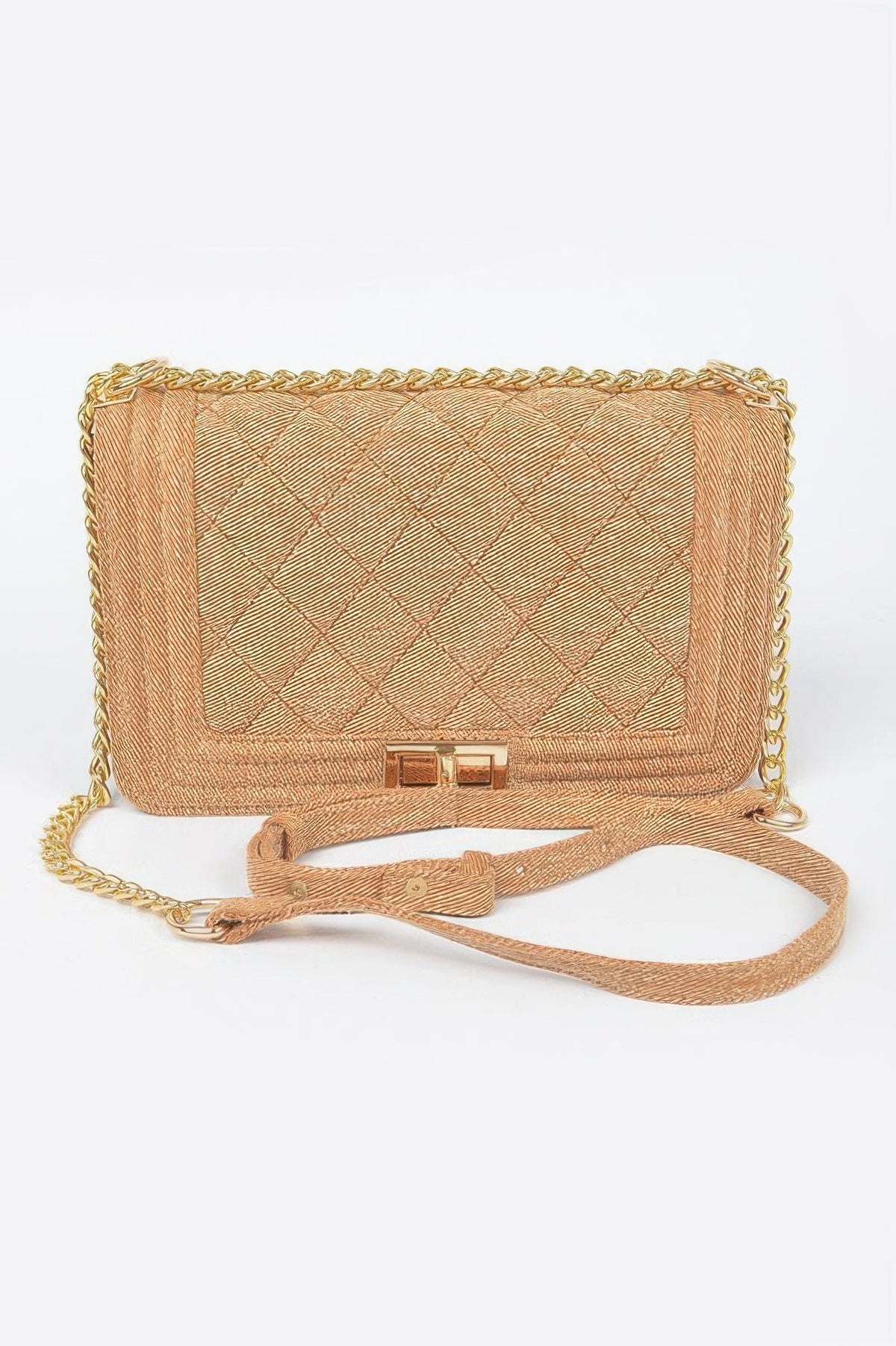 Quilted Denim Shoulder Bag