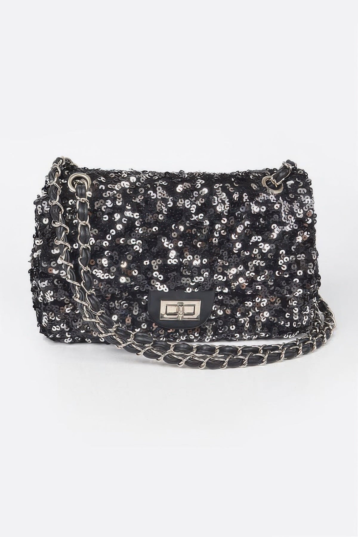 Sequins Flap Shoulder Bag
