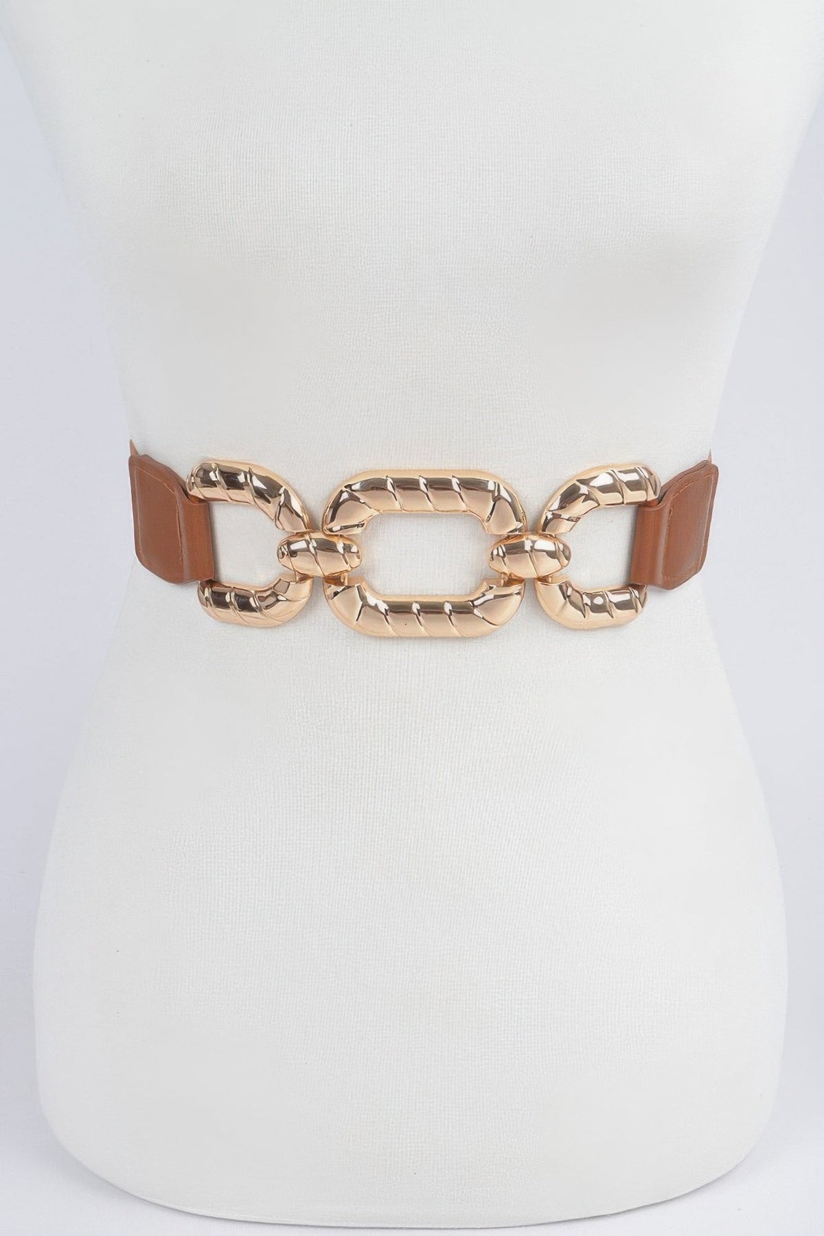 Trendy Metal Buckle Elastic Belt