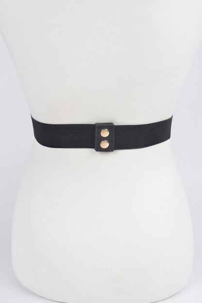 Trendy Metal Buckle Elastic Belt
