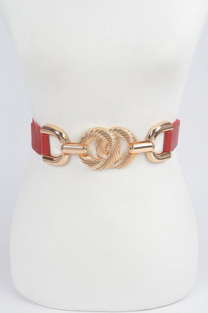 Trendy Metal Buckle Elastic Belt