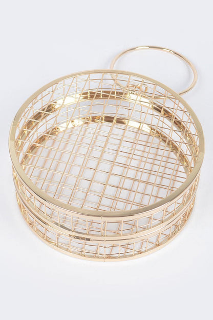 Metal Wire Round Clutch