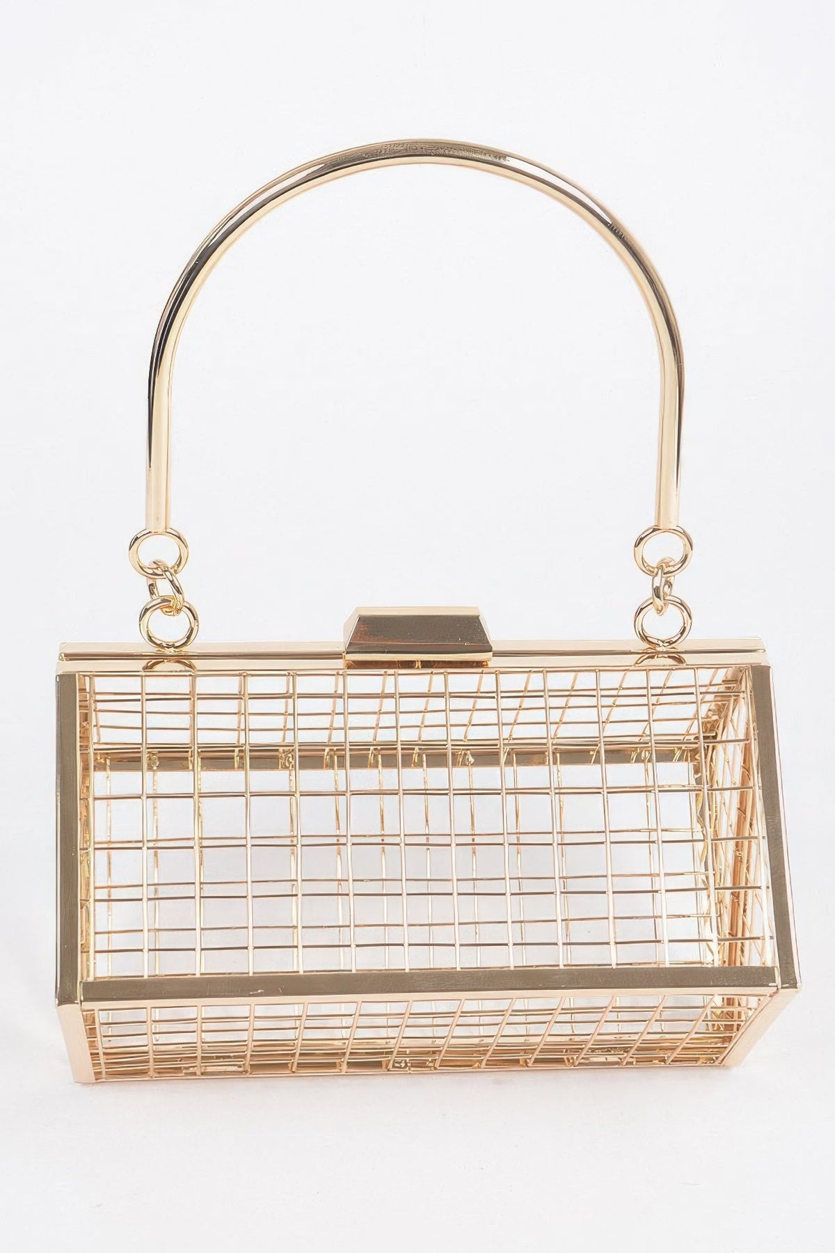 Metal Wire Cube Clutch