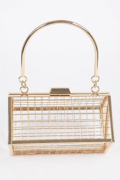 Metal Wire Cube Clutch
