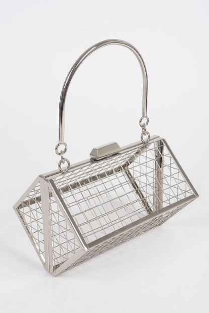 Metal Wire Cube Clutch