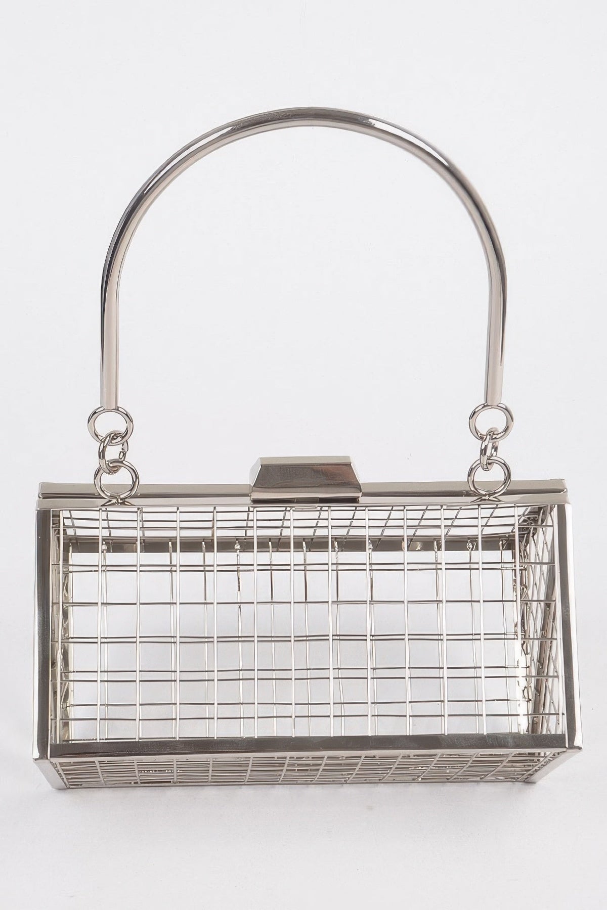 Metal Wire Cube Clutch