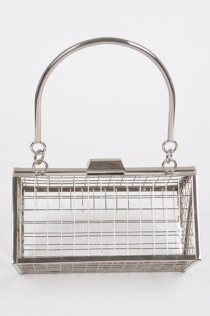 Metal Wire Cube Clutch