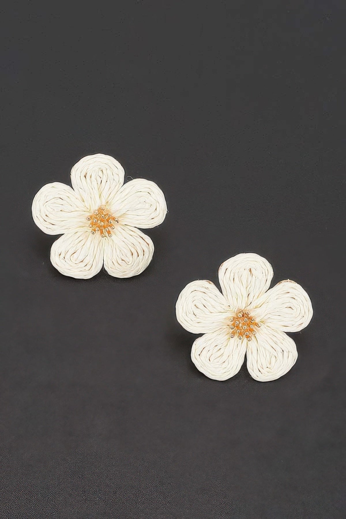 Woven Flower Stud Earrings