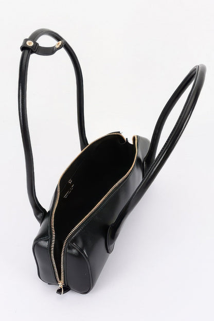Vegan Leather Rectangular Shoulder Bag