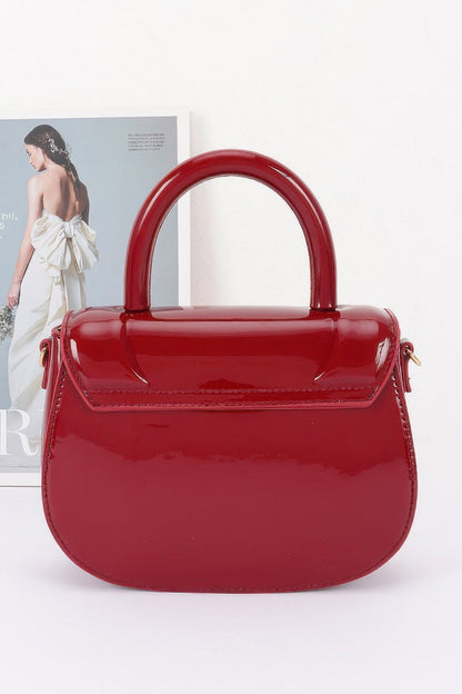 Patent Leather Top Handle Bag