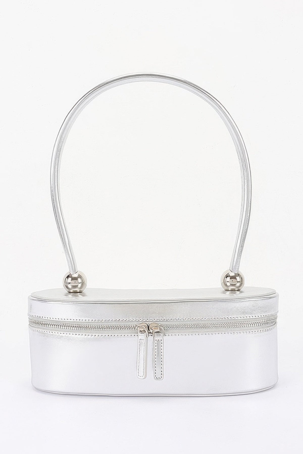 Vegan Leather Long Box Shoulder Bag