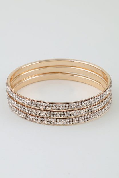 Triple Bejeweled Cuff Bracelet