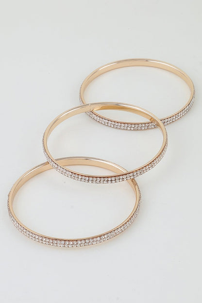 Triple Bejeweled Cuff Bracelet