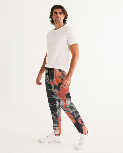 STREATWEAR GRUNGE RED AND BLACK CREATED FLIPSTYLEZ Men's Joggers