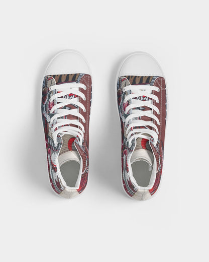 20 cool dragon red design Women's Hightop Canvas Shoe