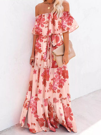 Off-Shoulder Tiered Maxi Dress