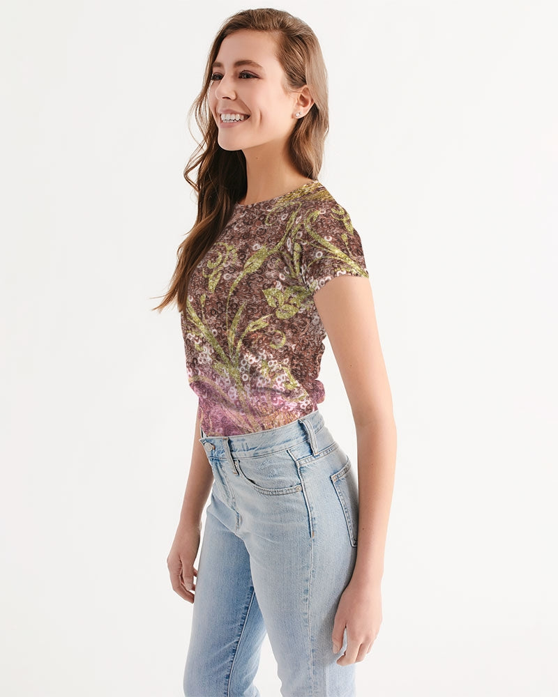 BEAUTIFUL PURPLE GITTER DESIGN CREATED BY FLIPSTYLEZ Women's Tee