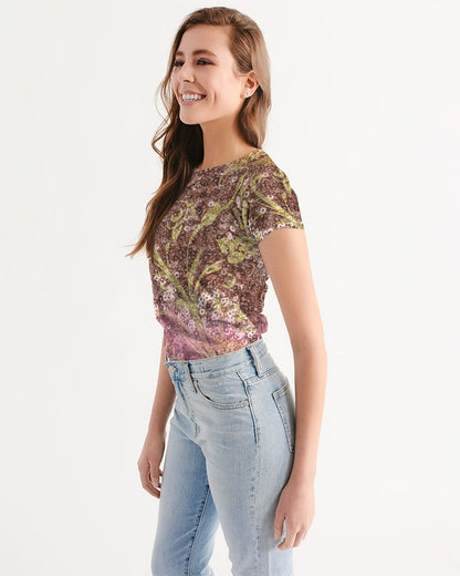 BEAUTIFUL PURPLE GITTER DESIGN CREATED BY FLIPSTYLEZ Women's Tee