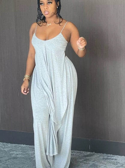 Asymmetrical Hem Cami and Pants Set