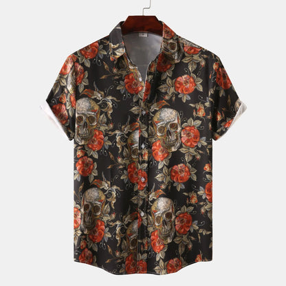 Printed Short Sleeve Casual Shirt