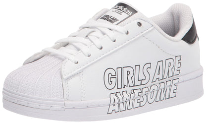 adidas Originals Superstar Sneaker White/White/Black (Girls are Awesome) 10.5 US Unisex Little Kid