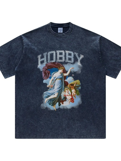 Graphic Round Neck Short Sleeve T-Shirt