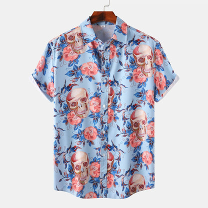 Printed Short Sleeve Casual Shirt