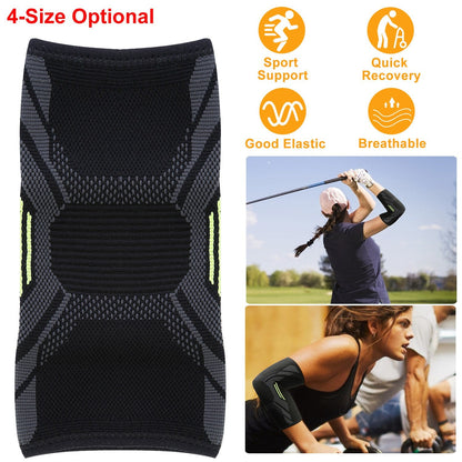 Elbow Support Brace Compression Sleeve Adjustable Arm Support Wrap Guard Bandage Arm Band for Tendinitis Arthritis Bursitis Treatment Workouts Weightl