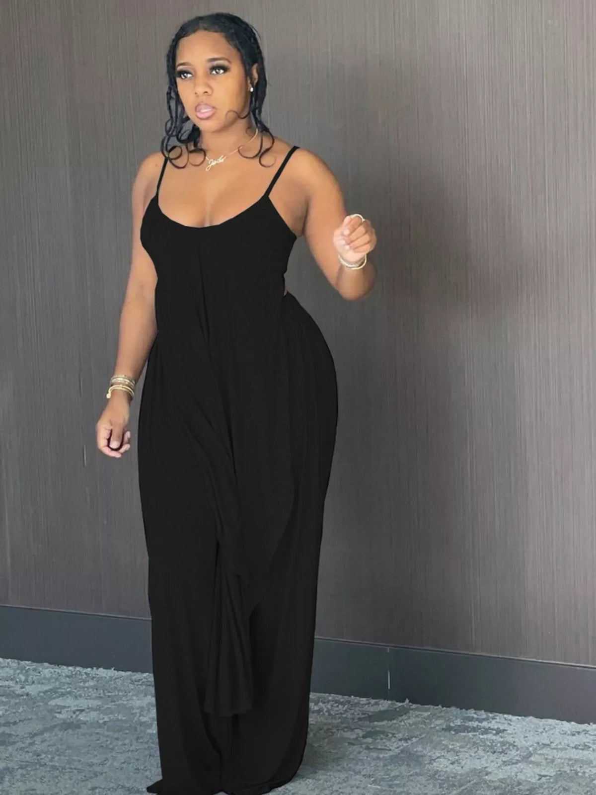 Asymmetrical Hem Cami and Pants Set