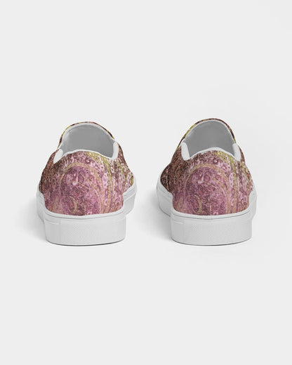 BEAUTIFUL PURPLE GITTER DESIGN CREATED BY FLIPSTYLEZ Women's Slip-On Canvas Shoe