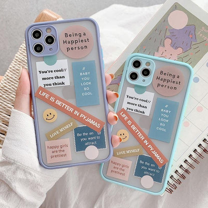 Cute Label Words iPhone Case