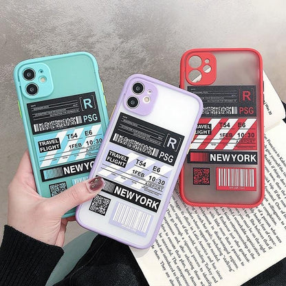 Shockproof Travel Label iPhone Case